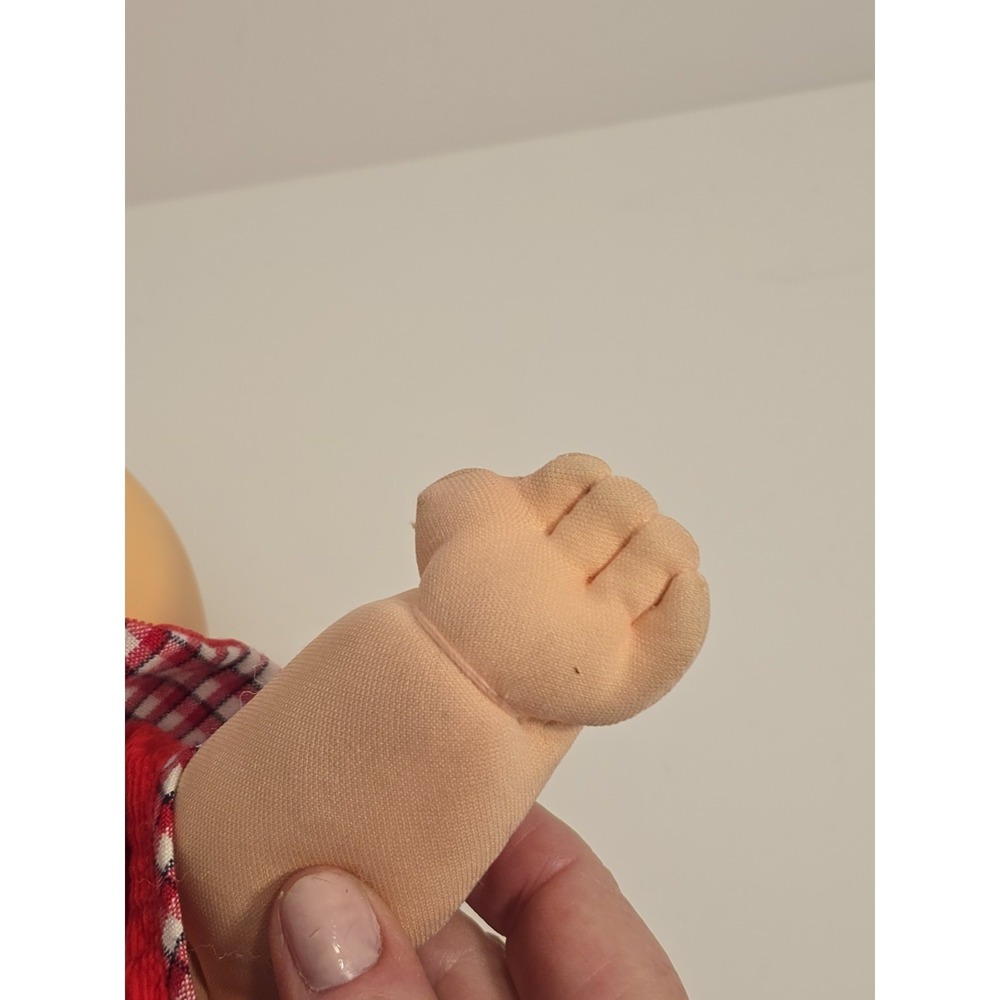 Cabbage Patch Kids 1982 Vintage Premmie Boy Doll Red Corduroy Overalls Blue Eyes - Picture 15 of 16